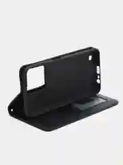 Тёмно-розовый чехол-книжка для Realme C31 4G, кожаный PU