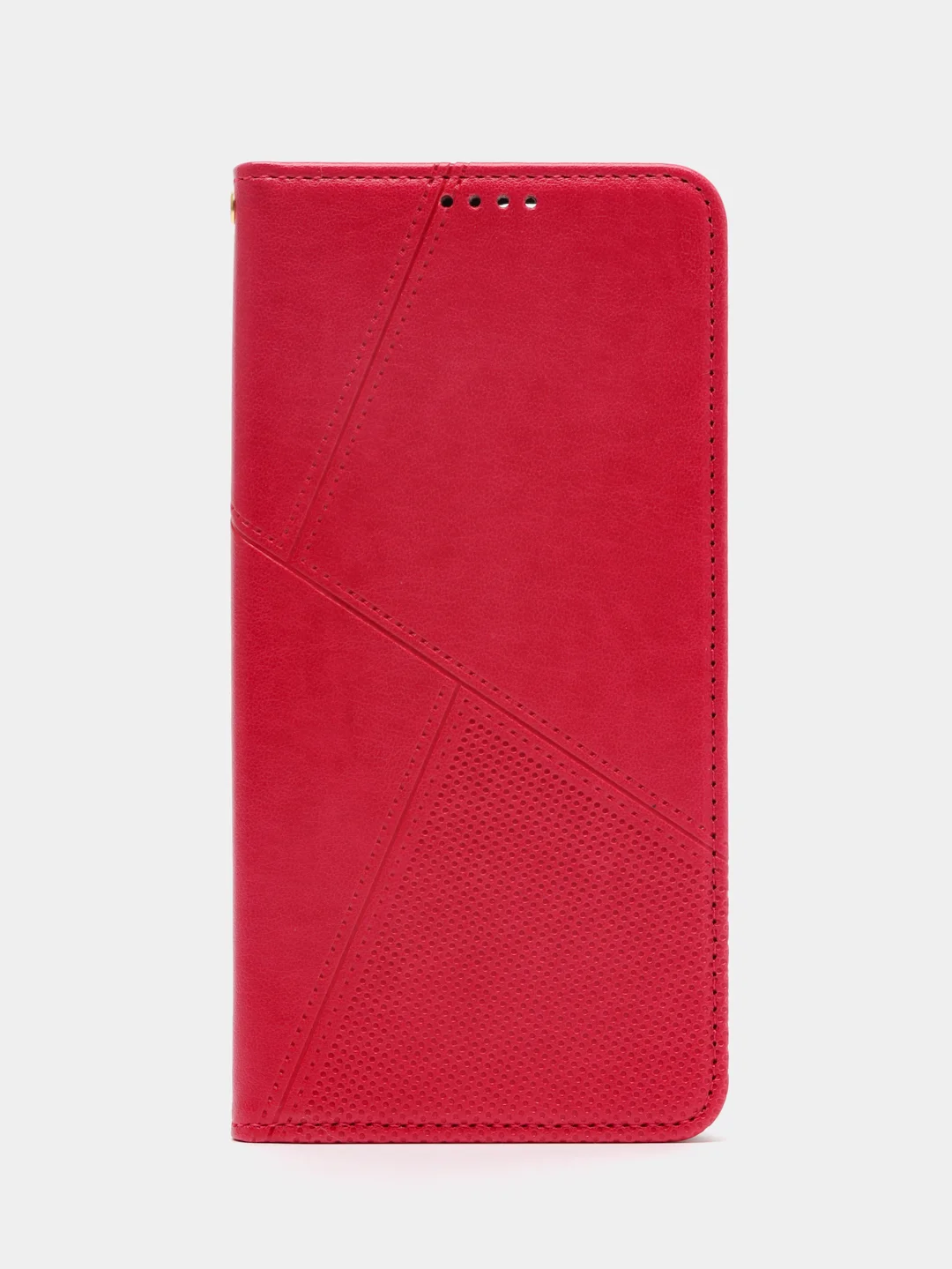 Тёмно-розовый чехол-книжка для Realme C31 4G, кожаный PU