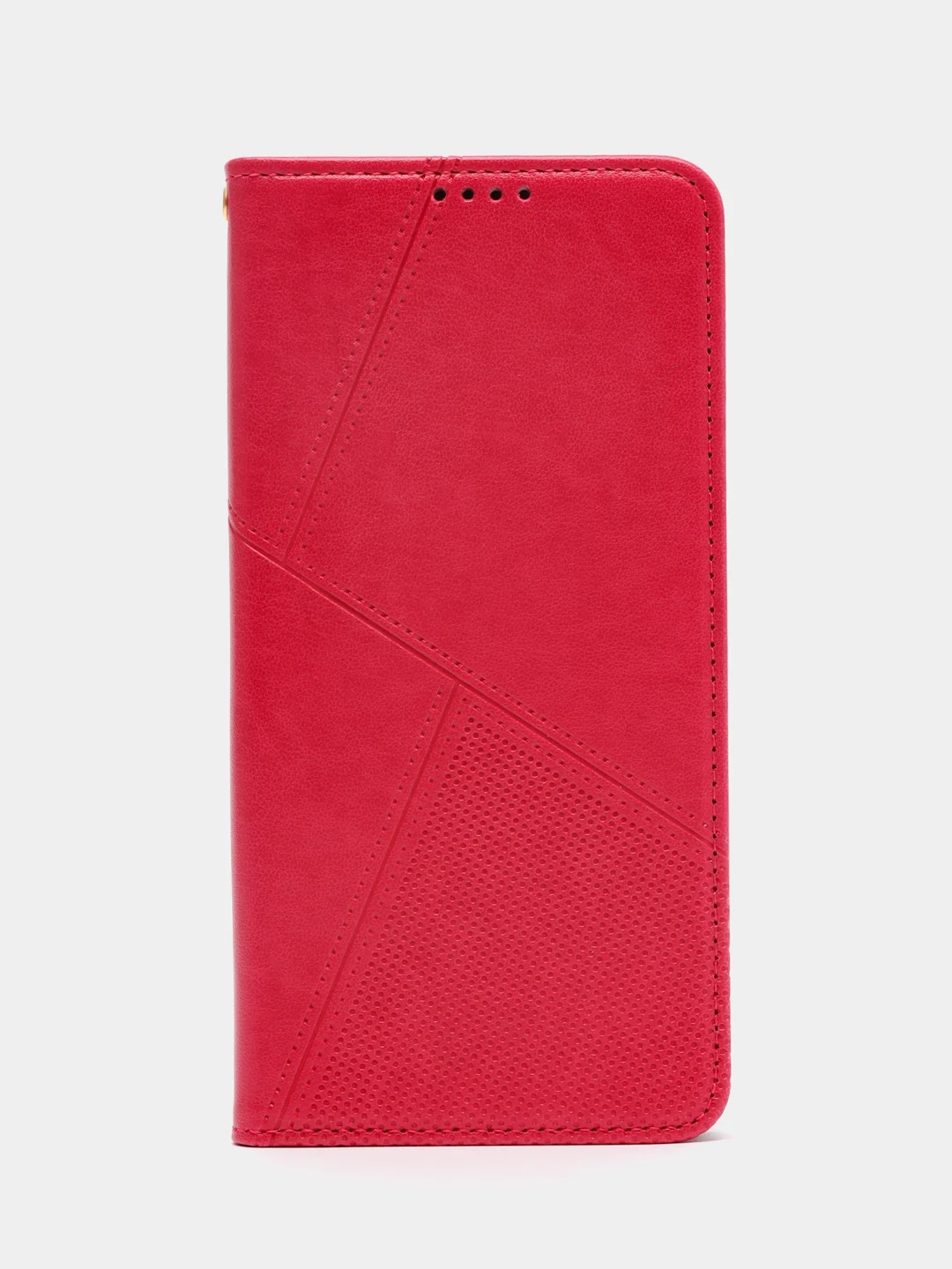 Тёмно-розовый чехол-книжка для Realme C35 4G, кожаный PU