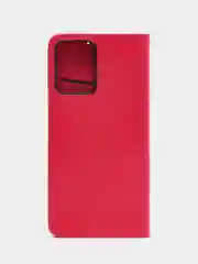 Тёмно-розовый чехол-книжка для Realme C35 4G, кожаный PU