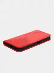Красный чехол книжка для Realme C30, кожаный PU