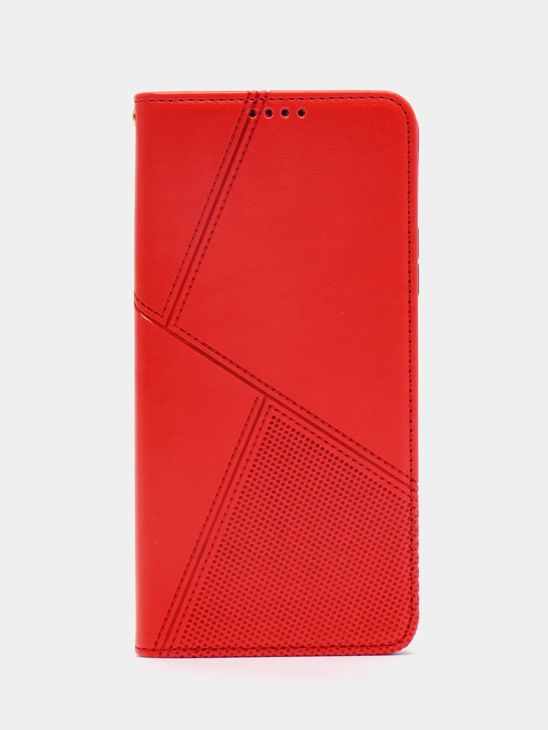 Красный чехол книжка для Realme C30, кожаный PU
