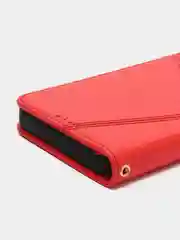 Красный чехол книжка для Realme C30, кожаный PU