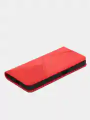 Красный чехол-книжка для Realme C35 4G, кожаный PU