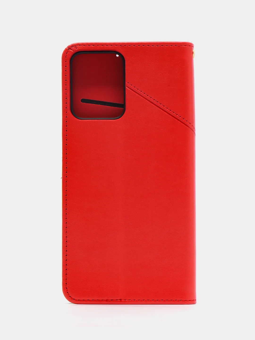 Красный чехол-книжка для Realme C35 4G, кожаный PU