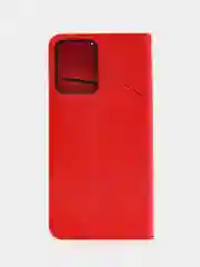 Красный чехол-книжка для Realme C35 4G, кожаный PU