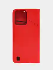 Красный чехол-книжка для Realme C31 4G, кожаный PU