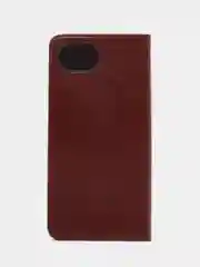 Коричневый чехол книжка для Realme C30, кожаный PU