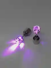 Фиолетовый светящиеся серьги
