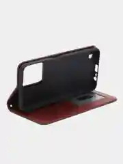 Коричневый чехол-книжка для Realme C31 4G, кожаный PU