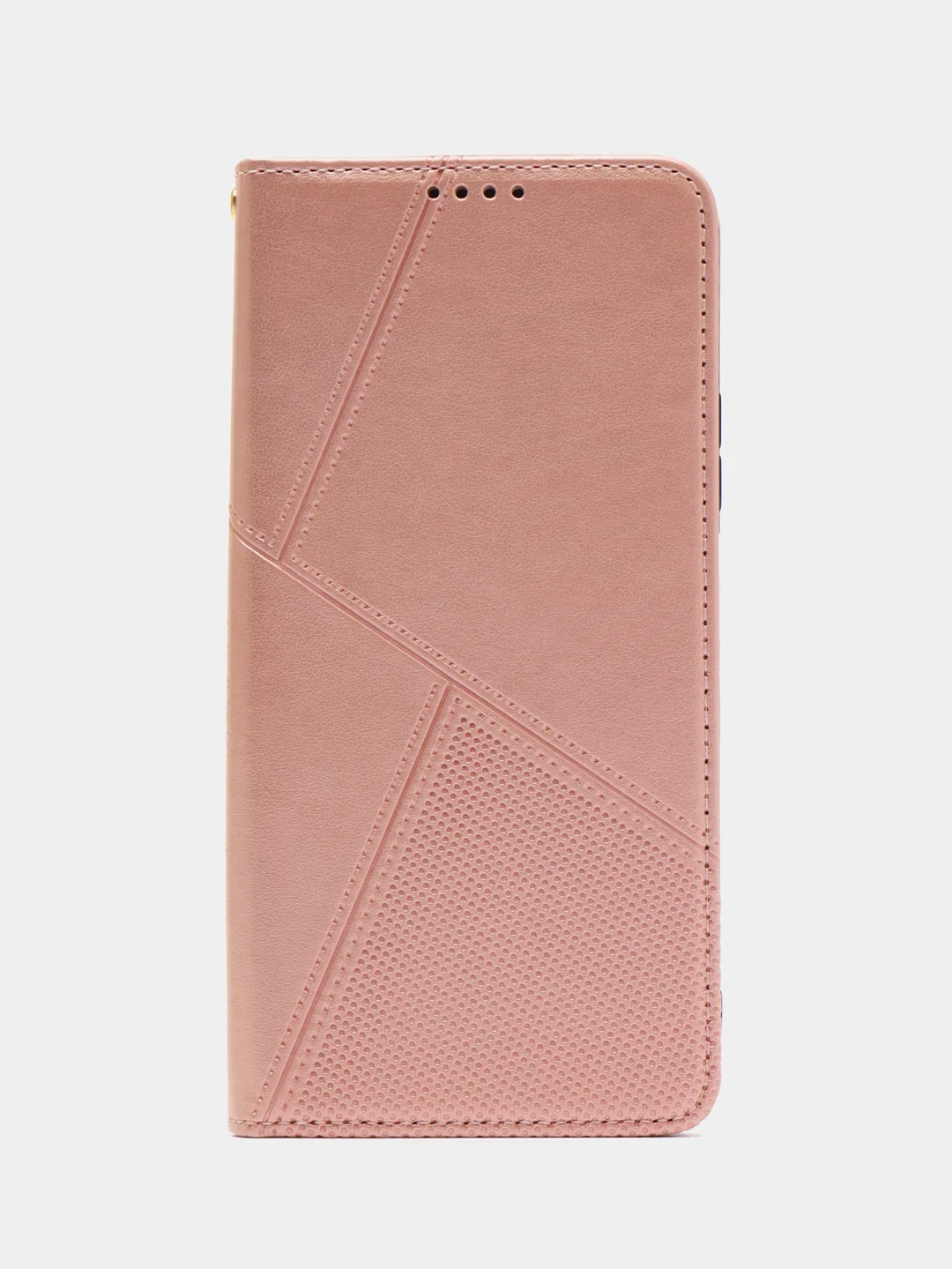 Розовый чехол книжка для Realme C30, кожаный PU