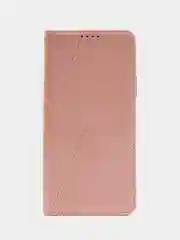 Розовый чехол книжка для Realme C30, кожаный PU