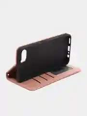 Розовый чехол книжка для Realme C30, кожаный PU