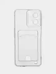 Марсала чехол противоударный для Realme C31 / Реалми С31 прозрачный, с карманом для карты