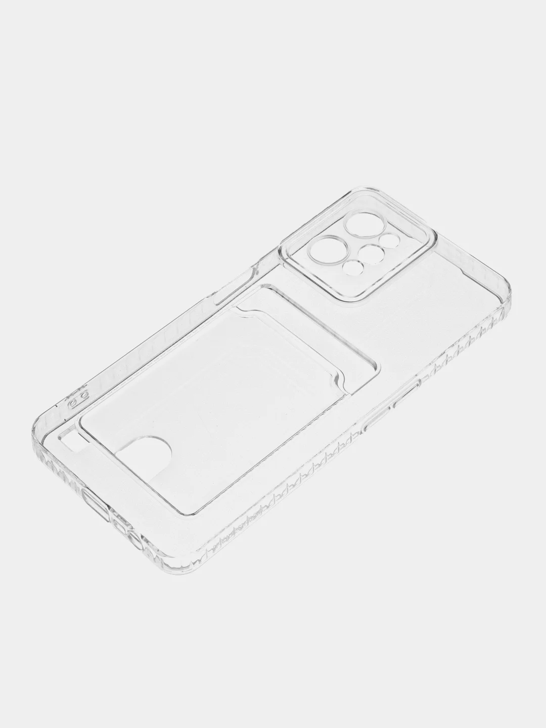Марсала чехол противоударный для Realme C31 / Реалми С31 прозрачный, с карманом для карты