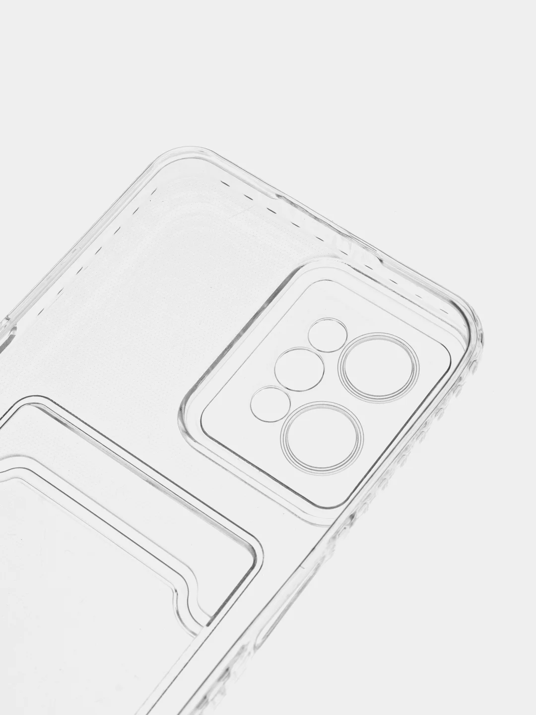 Марсала чехол противоударный для Realme C31 / Реалми С31 прозрачный, с карманом для карты