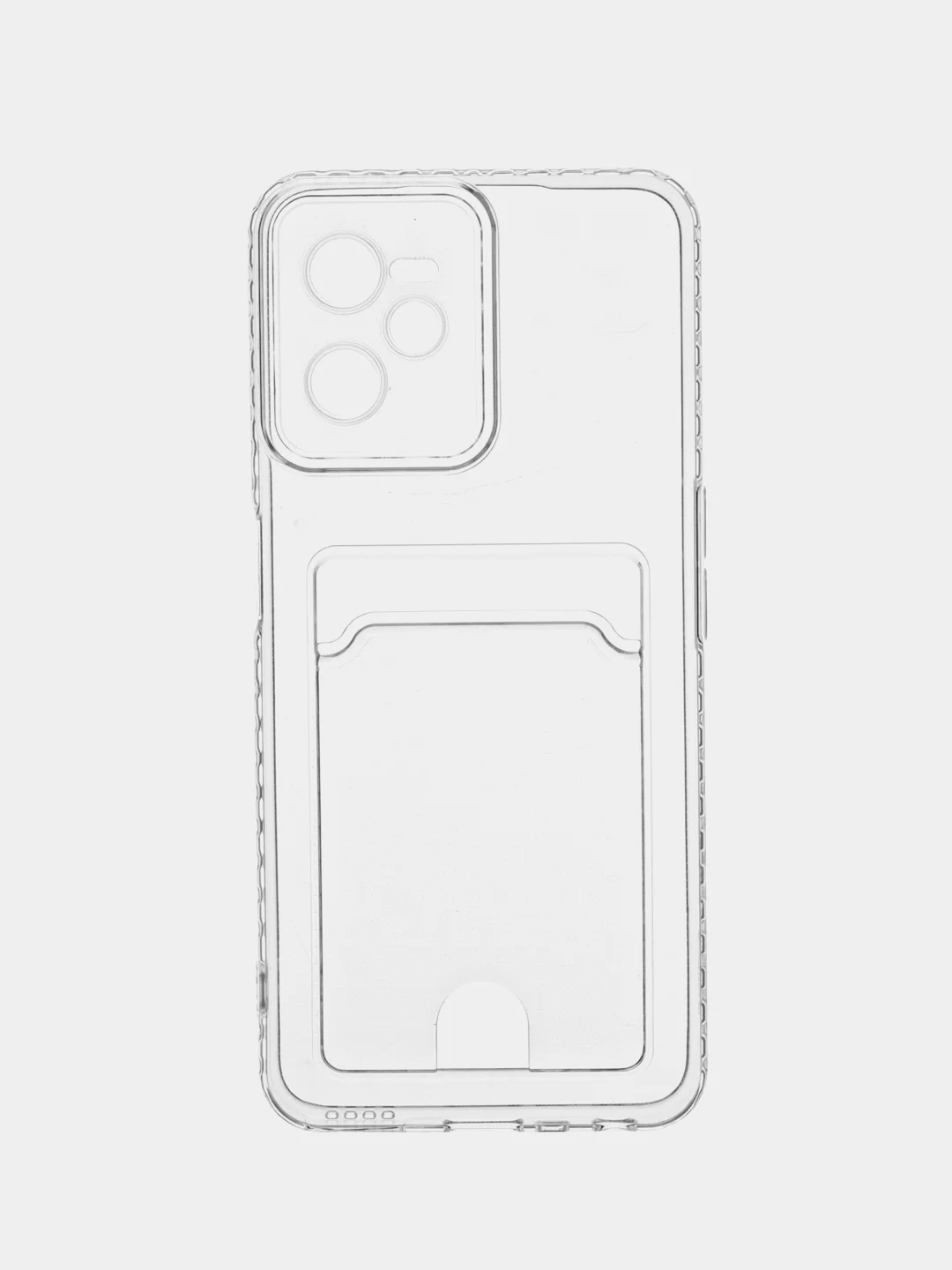 Марсала чехол противоударный для Realme C35 / Реалми С35 прозрачный, с карманом для карты