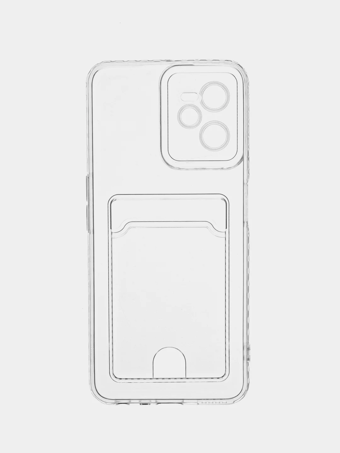 Марсала чехол противоударный для Realme C35 / Реалми С35 прозрачный, с карманом для карты