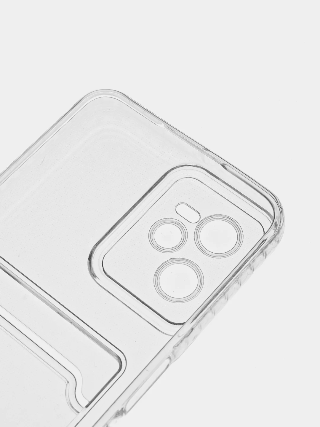 Марсала чехол противоударный для Realme C35 / Реалми С35 прозрачный, с карманом для карты