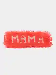 Алый мочалки с надписями МАМА,ПАПА
