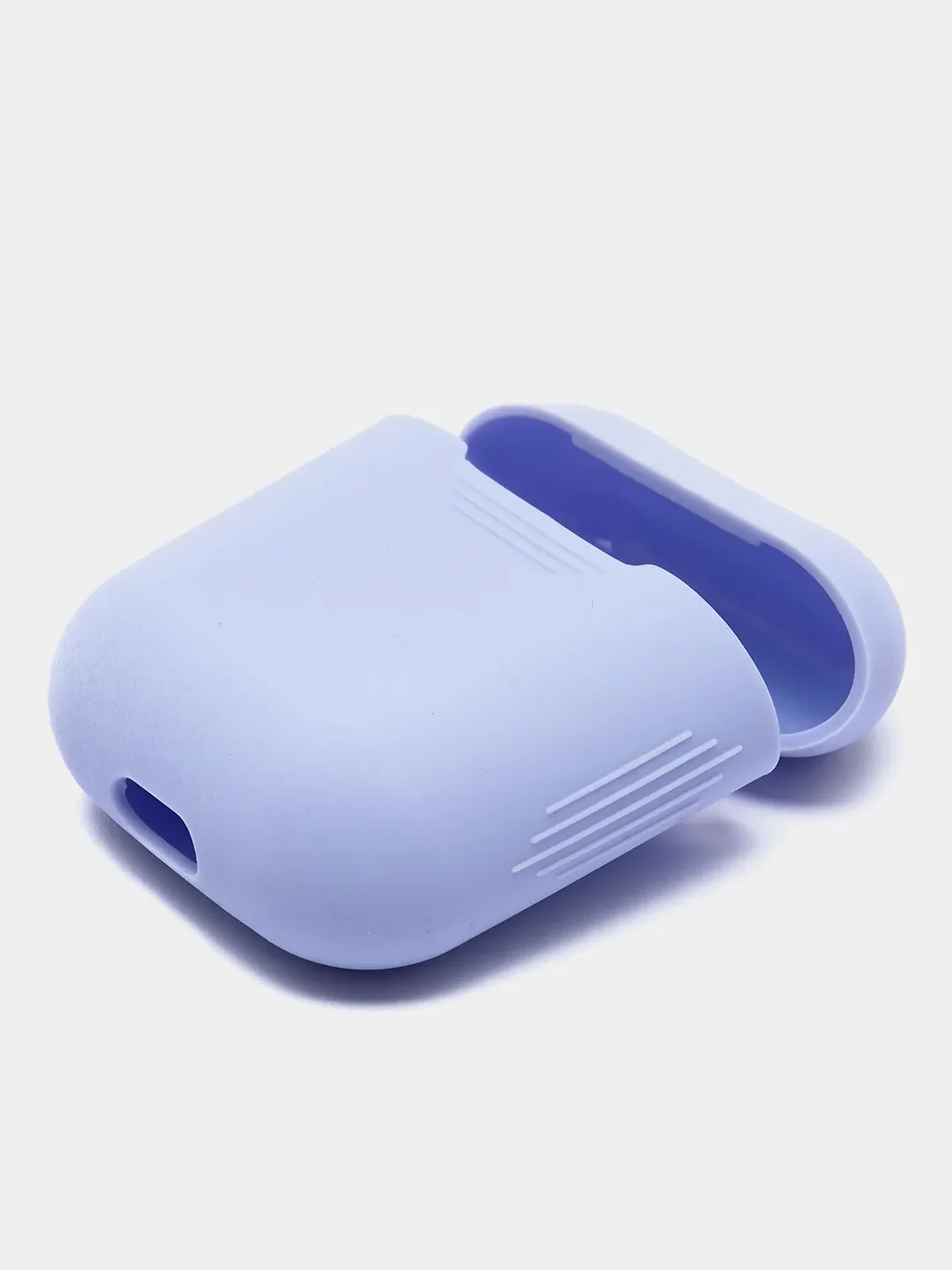Сиреневый чехол для наушников AirPods 1, 2, силиконовый