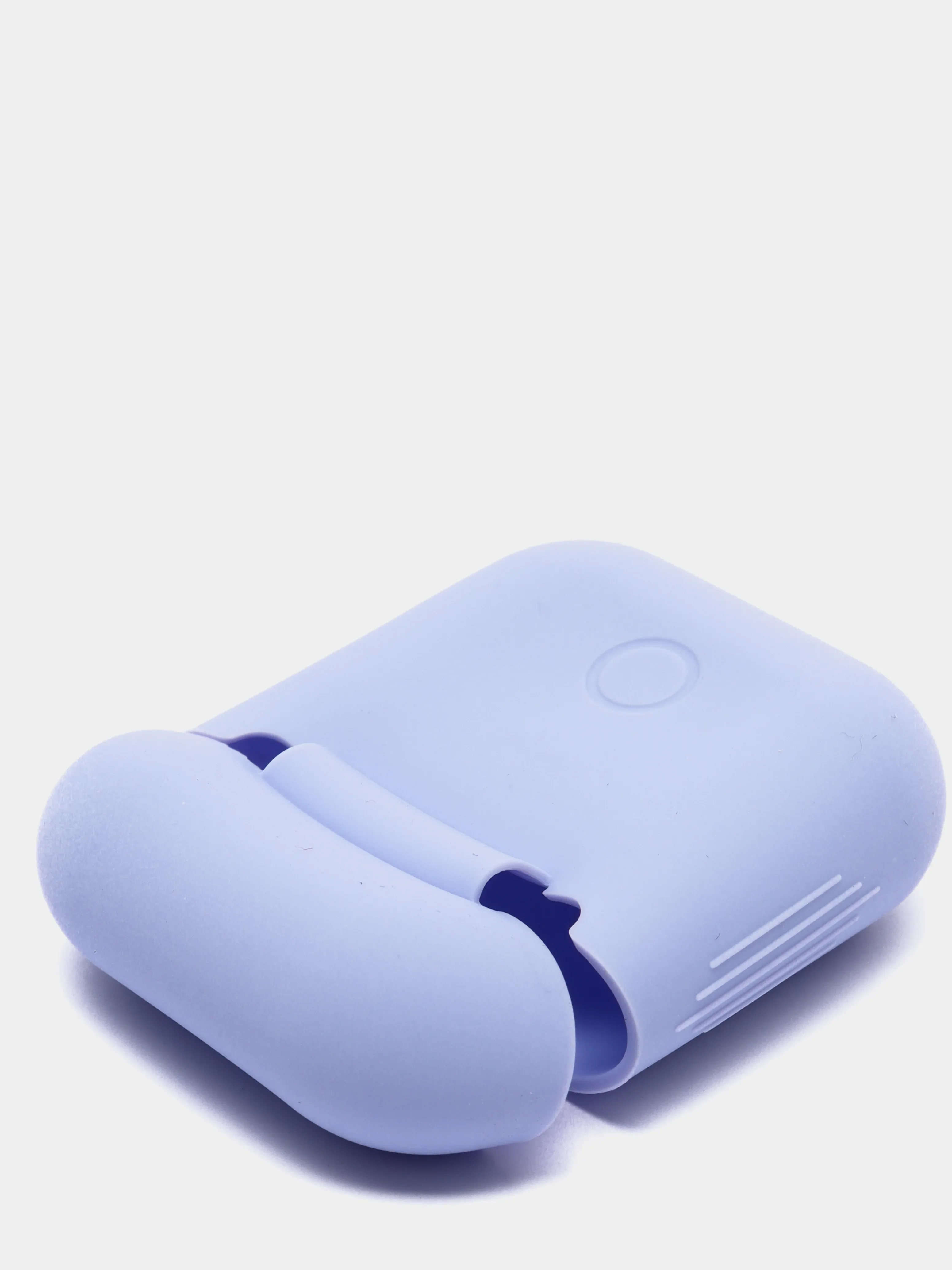 Сиреневый чехол для наушников AirPods 1, 2, силиконовый