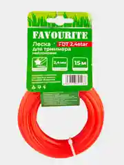 Леска для триммера FAVOURITE FBT на подвесе, витая, звезда, 15 метров
