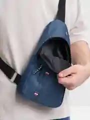 Синий меланж рюкзак через плечо