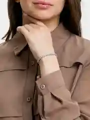 Белый теннисный браслет с камнями, унисекс