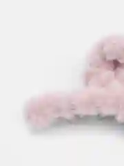 Коралловый меланж заколка краб для волос, с мехом, разноцветный, крабик, меховой