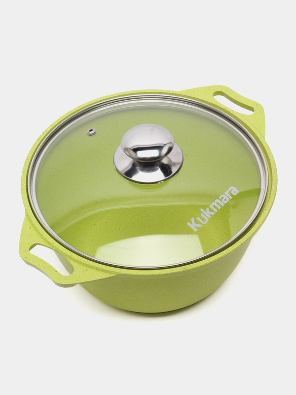 Кастрюля КУКМАРА 1-6л, усиленное антипригарное покрытие Лайм, Trendy style Lime,