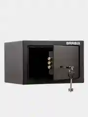 Сейф мебельный BRABIX SF-170KL (в170*ш260*г230мм), ключевой замок, черный, 291142