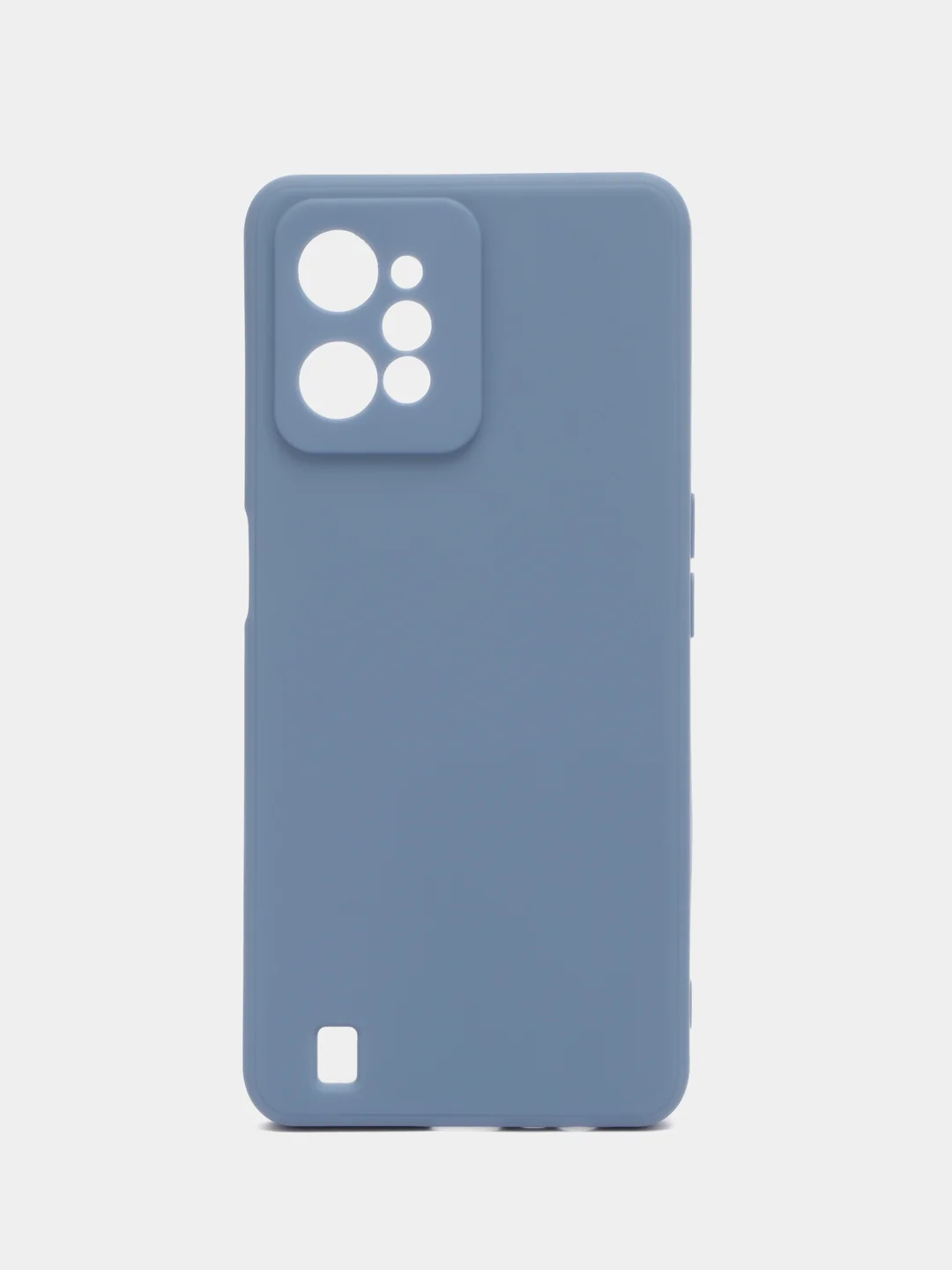 Синий чехол для Realme C30, C31, C33, C35, силиконовый, с микрофиброй внутри