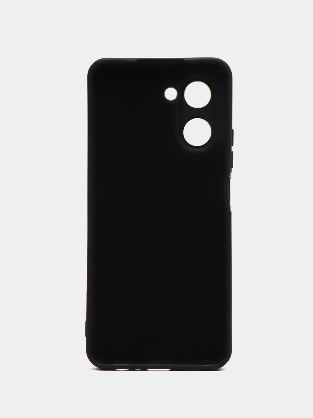 Черный чехол для Realme C30, C31, C33, C35, силиконовый, с микрофиброй внутри