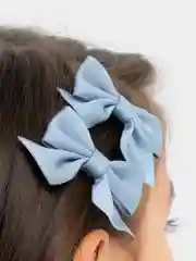 Голубой заколки-бантики на зажиме, 2 штуки