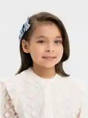 Голубой заколки-бантики на зажиме, 2 штуки
