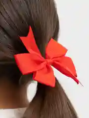Красный бант для волос на резинке / Школьные банты /