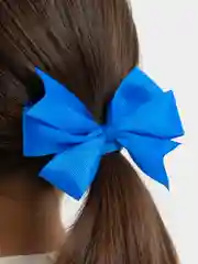 Синий бант для волос на резинке / Школьные банты /