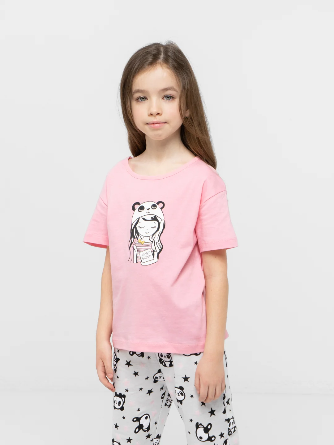Кораллово-розовый пижама для девочки рост на 122-152 см (7-12 лет)