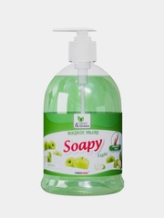 Жидкое мыло "Soapy" Light "Яблоко" с дозатором 500 мл. Clean&Green
