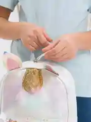 Белый рюкзак детский, с единорогом