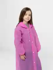 Розовый плащ-дождевик, детский