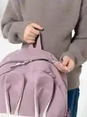 Сиреневый рюкзак детский с ушками
