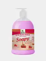Крем-мыло жидкое "Soapy" Premium "малина в карамели" увлажняющее с дозатором 500 мл