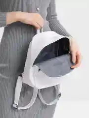 Белый женский рюкзак, универсальный, экокожа, разные цвета