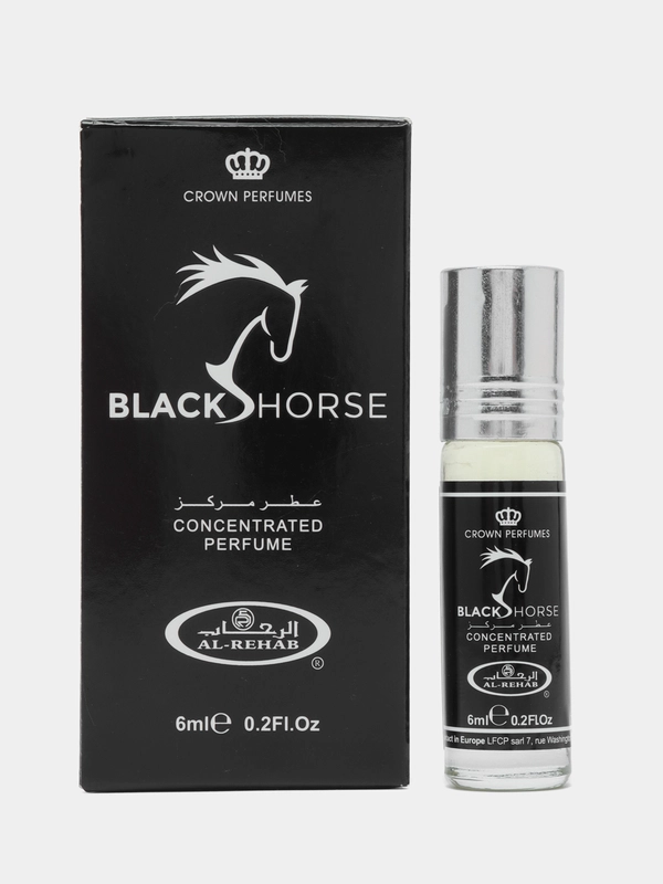 Aрабские масляные духи Al Rehab, "Аль Рехаб", Black Horse, "Черная лошадь", унисекс, парфюм, 6 мл
