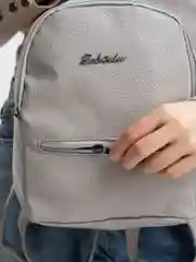 Серый рюкзак универсальный, женский, экокожа, разные цвета