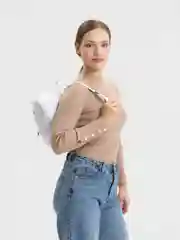 Белый рюкзак универсальный, женский, экокожа, разные цвета