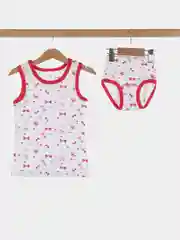 Кораллово-розовый комплект детский: майка и трусики, для девочек