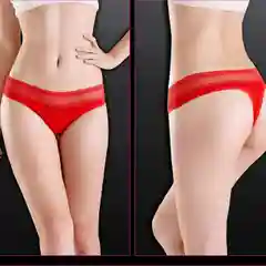 Красный трусы женские из хлопка и кружева